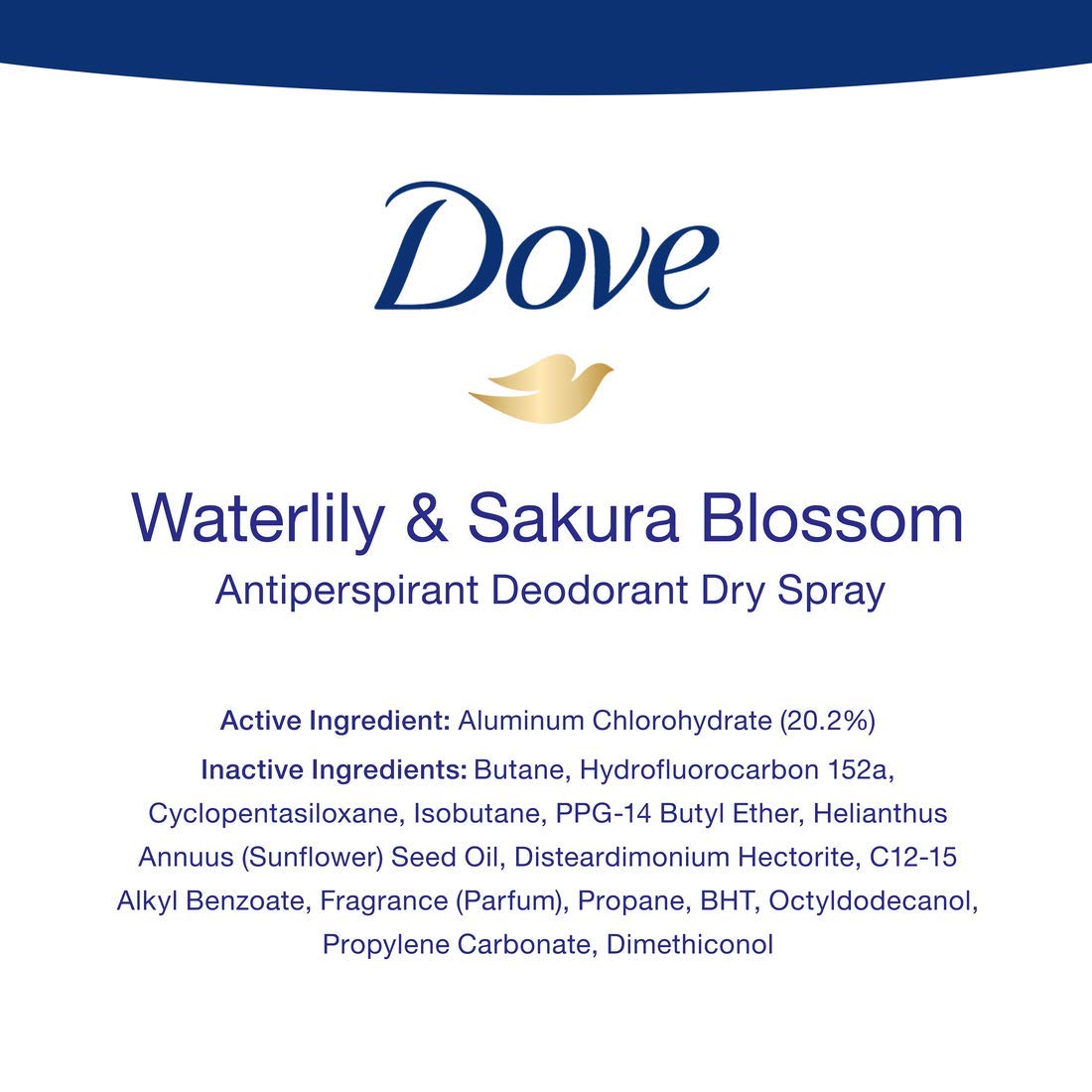 Dove Nourishing Secrets Dry Spray Antiperspirant Deodorant Waterlily & Sakura Blossom 3 Count for Women 48 Hour Sweat & Odor Protection 3.8 oz - Image 8